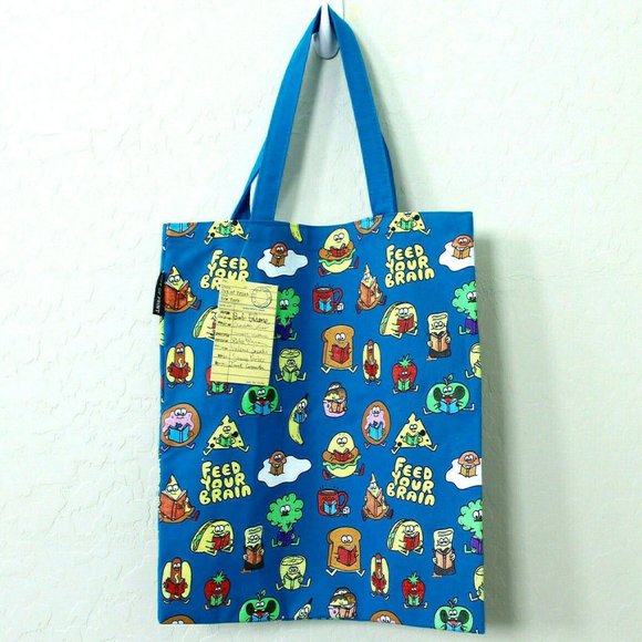 Out Of Print Feed Your Brain Canvas Tote Bag - Picture 1 of 3